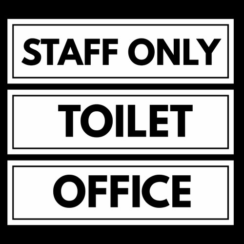 Staff only office toilet - only,,