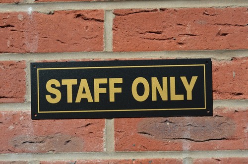Staff only gold - gold, and
