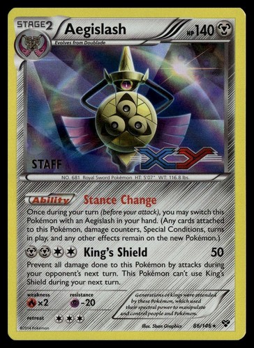 Aegislash holo prerelease - aegislash,
