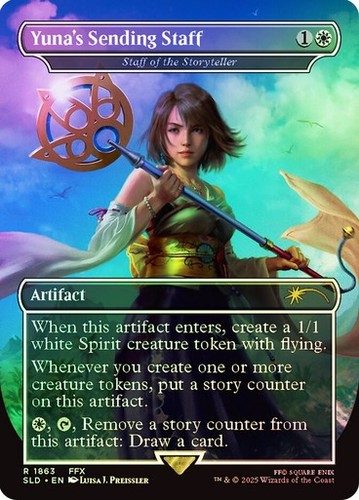 Yuna sending staff foil - yuna's, *foil