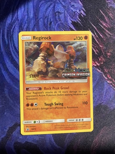 Pokemon regirock sm74 - regirock, staff