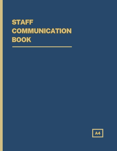 Staff communication book - communication, a4