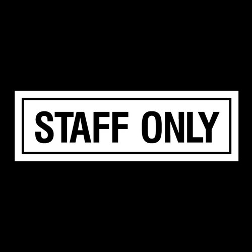 Staff only 210x85mm - only,
