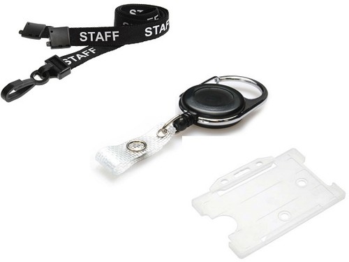 Staff lanyard black with - lanyard,