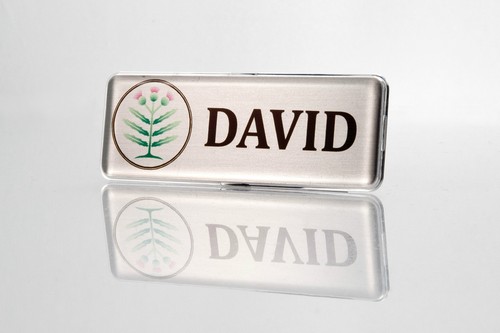 Personalised staff name badges - name,