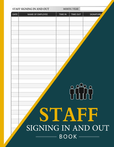 Staff signing and out book - in,